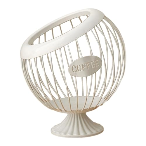 Folpus Kaffeepad-Korb, Kaffeepad-Organizer, Kaffeekapsel-Aufbewahrungskorb für Café-Bar, Weiß Folpus Kaffeepad-Korb, Kaffeepad-Organizer, Kaffeekapsel-Aufbewahrungskorb für Café-Bar, Weiß von Folpus