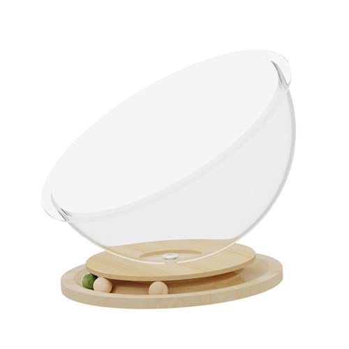 Folpus Clear Dome Katzenzimmerbett, Ersatz-Acryl-Kuppelabdeckung, transparente Katzenzimmerkapsel Katzenhängematte für Katzenturm Katzenbett, S von Folpus