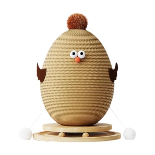 Folpus Katzenkratzbaum Kratzstange mit Sockel Kratzspielzeug Chick Cat Scratcher Spielzeug zum Spielen, Braun Folpus Katzenkratzbaum Kratzstange mit Sockel Kratzspielzeug Chick Cat Scratcher Spielzeug zum Spielen, Braun von Folpus