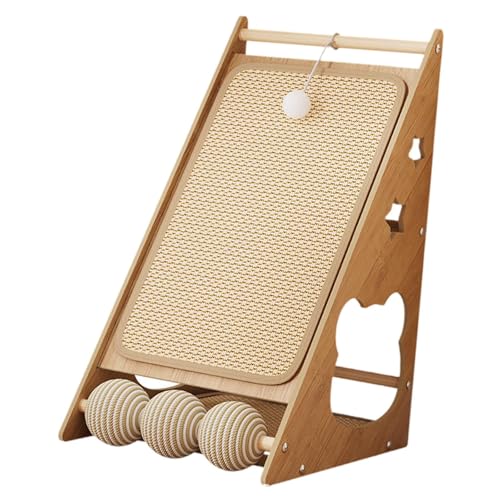 Folpus Katzenkratzbrett, interaktives Haustierspielzeug, unterhaltsames Spieltraining mit Ballschleifklauenspielzeug, schützt den Sofaboden Folpus Katzenkratzbrett, interaktives Haustierspielzeug, unterhaltsames Spieltraining mit Ballschleifklauenspielzeug, schützt den Sofaboden von Folpus