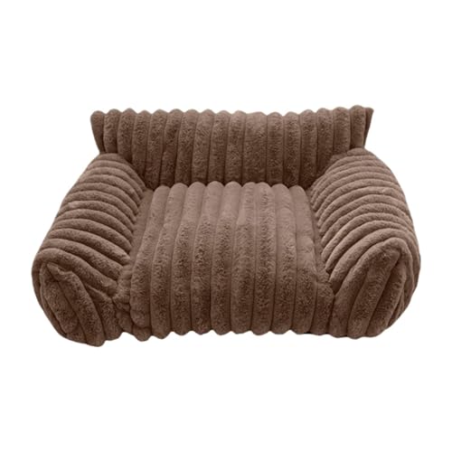 Folpus Katzensofabett, Haustier-Couchbett, leicht zu reinigen, tragbar, rutschfeste Unterseite für Wohnzimmer von Kätzchen, Welpen, Katzen und kleinen, Khaki von Folpus