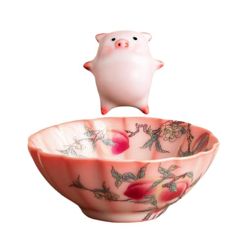 Folpus Keramiktasse mit Tee Haustier, 95 Ml, Miniaturfigur für Zuhause, Liebhaber von Folpus