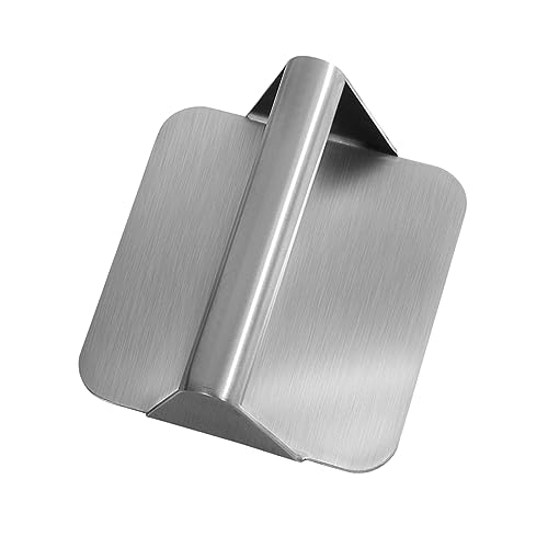 Folpus Küche Burgerpresse Burger Smasher Fleisch Rindfleisch Burger Fleisch Smasher zum Kochen Grillen, quadratisch Silber von Folpus