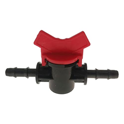 Folpus Langlebiger Wasserregler, Gerades Absperrventil, Passend für Schlauch, rot, 8mm von Folpus