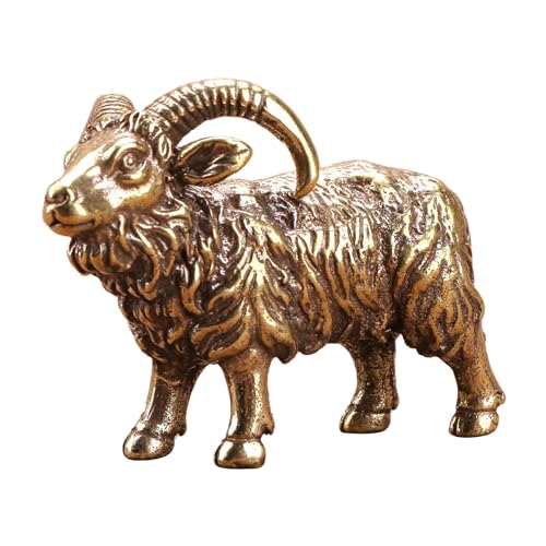 Folpus Messing Ziege Skulptur Schaf Miniatur dekorative Statue Kupfer Schaf Figur für Arbeitszimmer Folpus Messing Ziege Skulptur Schaf Miniatur dekorative Statue Kupfer Schaf Figur für Arbeitszimmer von Folpus