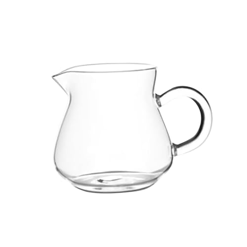 Folpus Milchkännchen, Teetasse, transparenter Milchkännchen, Glaswaren, transparenter Milchausgießer, Mini-Karaffe, Kaffeetasse für Milch, Kaffee, Sirup, 250 ml 7 x 5.5 x 8.3 cm von Folpus