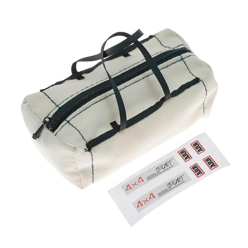 Folpus RC Gepäck Tragetasche Handtasche Upgrade Teil Lagerung Dekoration Ornament Leichte Miniatur Sport Reisetasche Simulierte, Weiß von Folpus