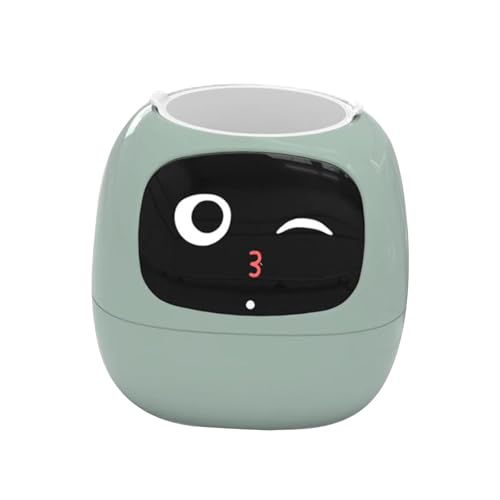 Folpus Smart Blumentopf Pflanzer Roboter Anleitung Interaktion Spaß Gartenarbeit Topf Pflanzer für Wohnzimmer Geschenk für Freunde, Grün von Folpus