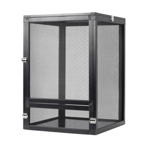 Folpus Terrarium Schlange Alumuninum Bildschirm Käfig Aluminium Legierung Crested Tank, 23x23x33cm Folpus Terrarium Schlange Alumuninum Bildschirm Käfig Aluminium Legierung Crested Tank, 23x23x33cm von Folpus