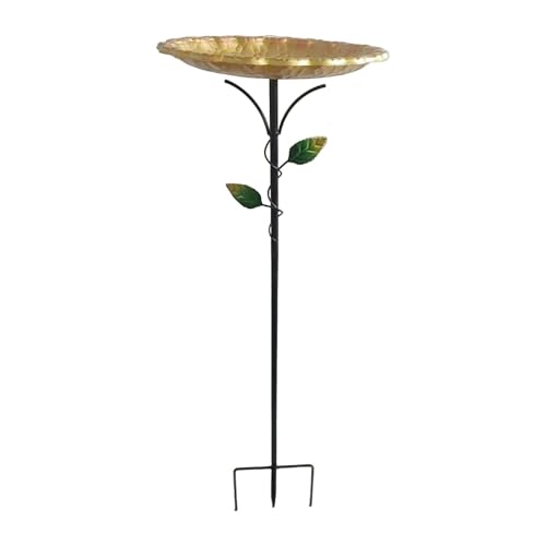 Folpus Vogelbad-Futterschale, Vogelfutterstation, Vogelbad für den Außenbereich, Vogelfutterstation für den Innenhof, Gold Folpus Vogelbad-Futterschale, Vogelfutterstation, Vogelbad für den Außenbereich, Vogelfutterstation für den Innenhof, Gold von Folpus