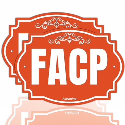 Schild mit Aufschrift "FACP, Fire Alarm Control Panel", 17,8 x 25,4 cm, rostfreies, reflektierendes Aluminium, wetterfest, UV-Schutz, einfach zu installieren, für den Innen- und Außenbereich geeignet von Folyming