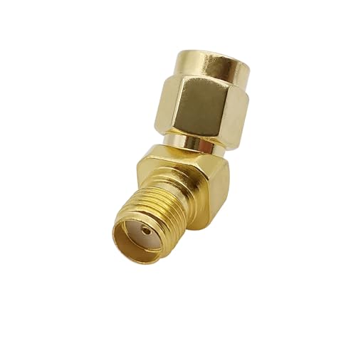 1 Stück SMA-Buchse auf RP-SMA-Stecker (ohne Stift) 45-Grad-HF-Koax-Adapterstecker for FPV Race RX5808 Fatshark-Brillenantennen von FonFou