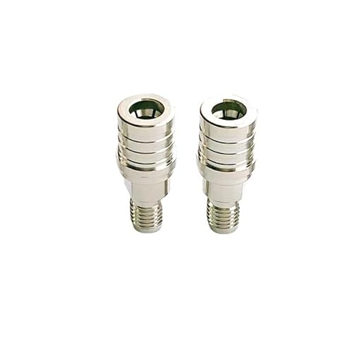 2 Stück SMA-Buchse auf QMA-Stecker, gerader Stecker, Adapter, QMA auf SMA-HF-Koaxial, neues Messing, vernickelt von FonFou