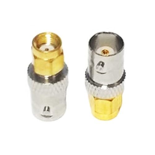 2pc BNC Buchse Schalter RP-SMA Stecker mit Buchse RF Koax Adapter Konverter Stecker gerade von FonFou