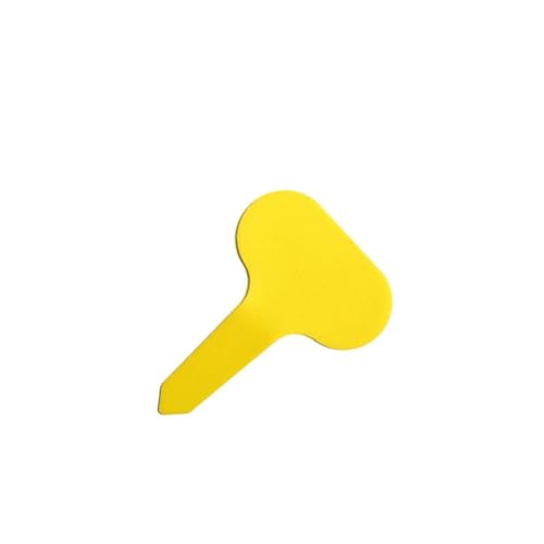 100 stücke Garten Anlage T Label Zubehör Blume Kunststoff Pflanzen Sämling Tag Zur Erfassung von Pflanzennamen(Yellow) von FonHNDG