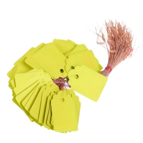 100 stücke Wasserdichte Kunststoff Zeichen Gartenarbeit Marker Label Hängen Tag Etiketten Zur Erfassung von Pflanzennamen(Yellow) von FonHNDG