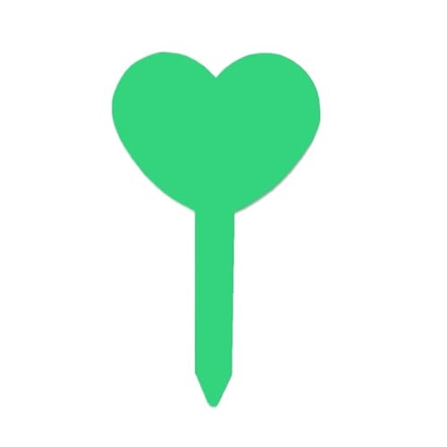100PCS Herz Form Anlage Label Garten Marker Kindergarten Blume Kraut Kunststoff Tag Zur Erfassung von Pflanzennamen(Green) von FonHNDG