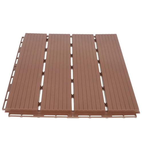 2Pcs Holz Kunststoff Boden Im Freien Wasserdichte Balkon Garten Spleißen Decking Fliesen Für die Verlegung von Böden im Freien von FonHNDG