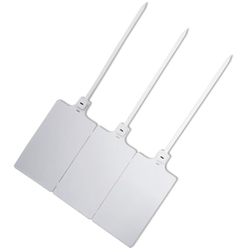 50PCS Erweitern Anlage Label Signage Mit Zwei Loch Kunststoff Dichtungen Können Wiederverwendet Werden Zur Erfassung von Pflanzennamen(White) von FonHNDG