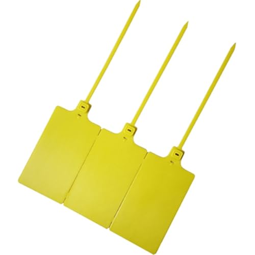 50PCS Erweitern Anlage Label Signage Mit Zwei Loch Kunststoff Dichtungen Können Wiederverwendet Werden Zur Erfassung von Pflanzennamen(Yellow) von FonHNDG