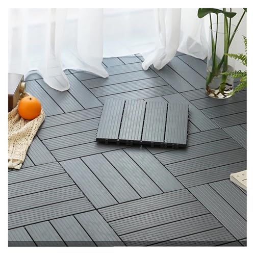 Dekoration von Haushaltsspleiß-Massivholzböden, Terrasse, Innenhof, Außengelände, Balkonrenovierung Für die Verlegung von Böden im Freien(H-5pcs) von FonHNDG