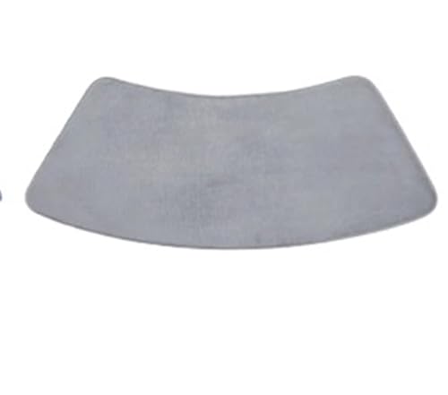 Flanell-Badematte, PVC-Unterseite, Gebogene, fächerförmige Fußmatten, weiche, saugfähige, rutschfeste Matte for das Badezimmer Zum Aufsaugen von Wasser nach dem Duschen(Gray,45x100 cm) von FonHNDG