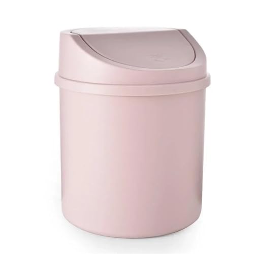 FonHNDG 1 Stück Mini-Tischmülleimer, kleiner Mülleimer mit Abdeckung for den Schreibtisch zu Hause Für Desktop-Müll(Pink) von FonHNDG