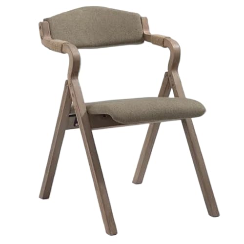 FonHNDG Hölzerner einfacher moderner faltender Esszimmerstuhl-Rückenlehne-Armlehnen-Café-Balkon-Studien-Freizeit-Stuhl-Designer-Stuhl für Wohnzimmer, Essbereich(Color 10) von FonHNDG