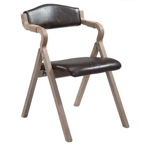 FonHNDG Hölzerner einfacher moderner faltender Esszimmerstuhl-Rückenlehne-Armlehnen-Café-Balkon-Studien-Freizeit-Stuhl-Designer-Stuhl für Wohnzimmer, Essbereich(Color 11) von FonHNDG
