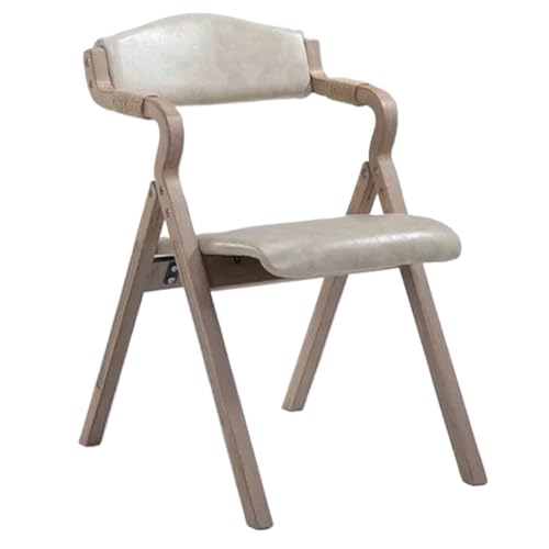 FonHNDG Hölzerner einfacher moderner faltender Esszimmerstuhl-Rückenlehne-Armlehnen-Café-Balkon-Studien-Freizeit-Stuhl-Designer-Stuhl für Wohnzimmer, Essbereich(Color 14) von FonHNDG