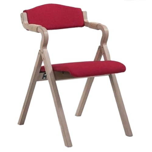 FonHNDG Hölzerner einfacher moderner faltender Esszimmerstuhl-Rückenlehne-Armlehnen-Café-Balkon-Studien-Freizeit-Stuhl-Designer-Stuhl für Wohnzimmer, Essbereich(Color 2) von FonHNDG