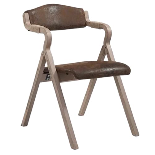 FonHNDG Hölzerner einfacher moderner faltender Esszimmerstuhl-Rückenlehne-Armlehnen-Café-Balkon-Studien-Freizeit-Stuhl-Designer-Stuhl für Wohnzimmer, Essbereich(Color 20) von FonHNDG