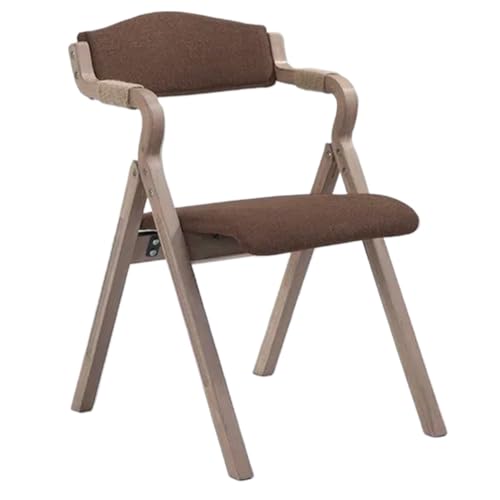 FonHNDG Hölzerner einfacher moderner faltender Esszimmerstuhl-Rückenlehne-Armlehnen-Café-Balkon-Studien-Freizeit-Stuhl-Designer-Stuhl für Wohnzimmer, Essbereich(Color 4) von FonHNDG