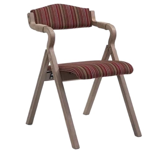 FonHNDG Hölzerner einfacher moderner faltender Esszimmerstuhl-Rückenlehne-Armlehnen-Café-Balkon-Studien-Freizeit-Stuhl-Designer-Stuhl für Wohnzimmer, Essbereich(Color 8) von FonHNDG