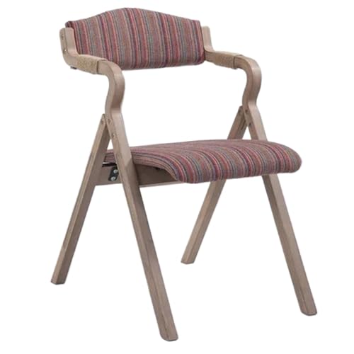 FonHNDG Hölzerner einfacher moderner faltender Esszimmerstuhl-Rückenlehne-Armlehnen-Café-Balkon-Studien-Freizeit-Stuhl-Designer-Stuhl für Wohnzimmer, Essbereich(Color 9) von FonHNDG