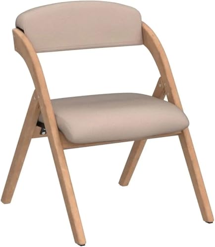 FonHNDG Klappstühle mit gepolsterten Sitzen, stapelbare Esszimmerstühle aus Holz, 2er-Set mit abnehmbarem Bezug, klappbarer Zusatzstuhl für Wohnzimmer, Essbereich von FonHNDG
