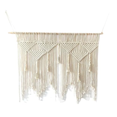FonHNDG Makramee Wandbehang handgewebte Baumwolle Seil Wandteppich Home Decor Für die Dekoration von Wänden(White) von FonHNDG