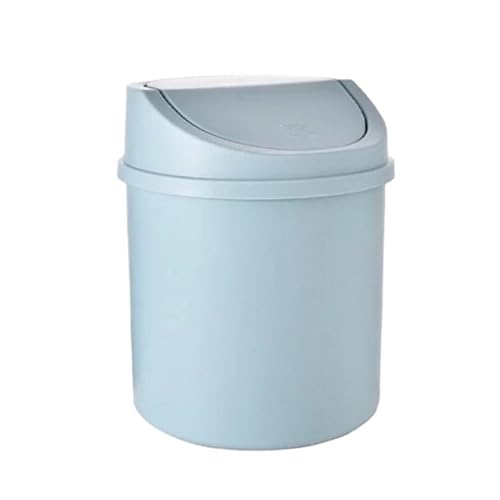FonHNDG Mini-Desktop-Mülleimer, mit Abdeckung, Schlafzimmer for den Schreibtisch Für Desktop-Müll(Blue) von FonHNDG