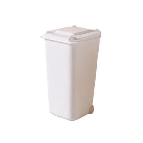 FonHNDG Mini Desktop Mülleimer Müll Aufbewahrungsbox Kleiner Papierkorb Für Desktop-Müll(White) von FonHNDG