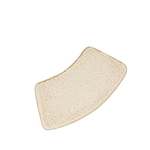 Gebogene Badematte, rutschfest, gebogener Badteppich, saugfähige Duschmatte, weiche, Flauschige Badezimmermatte Zum Aufsaugen von Wasser nach dem Duschen(Beige,43x91.5cm) von FonHNDG