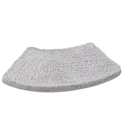 Gebogene Badematte, rutschfest, gebogener Badteppich, saugfähige Duschmatte, weiche, Flauschige Badezimmermatte Zum Aufsaugen von Wasser nach dem Duschen(Grey,43x91.5cm) von FonHNDG