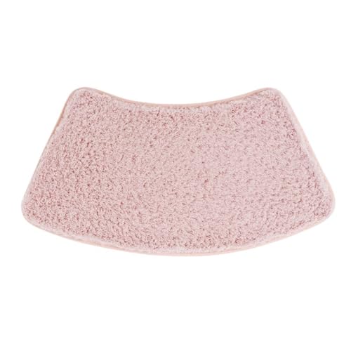 Gebogene Badematte, rutschfest, gebogener Badteppich, saugfähige Duschmatte, weiche, Flauschige Badezimmermatte Zum Aufsaugen von Wasser nach dem Duschen(Pink,43x91.5cm) von FonHNDG