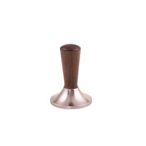 Kaffee Tamper Edelstahl Walnuss Abdeckung Kopf Espresso Leveler Zum Zerkleinern von Kaffeepulver(51 Walnut tamper) von FonHNDG