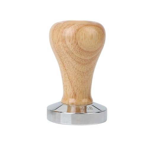 Kaffee Zubehör Holz Griff Pulver Hammer Edelstahl Tamper Zum Zerkleinern von Kaffeepulver(51mm) von FonHNDG