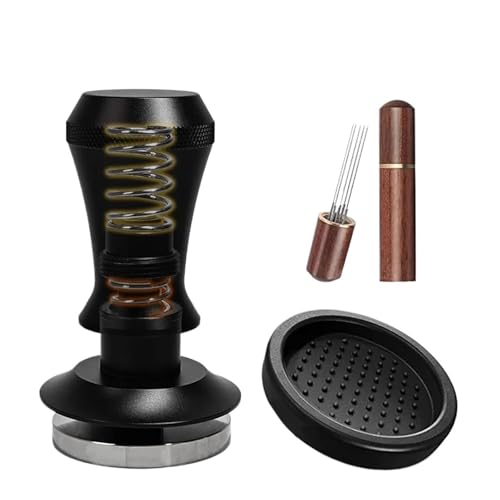 Kaffeestampfer, Tamper mit Doppelfeder und konstantem Druck Zum Zerkleinern von Kaffeepulver(51mm,Tamper Set A) von FonHNDG