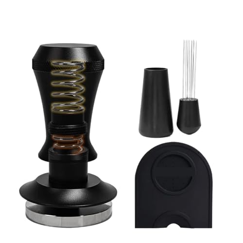 Kaffeestampfer, Tamper mit Doppelfeder und konstantem Druck Zum Zerkleinern von Kaffeepulver(51mm,Tamper Set B) von FonHNDG