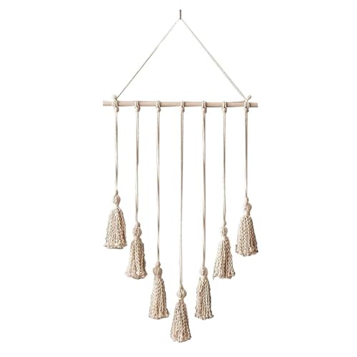 Quaste Makramee Wand Seil Wandteppich Wandbehang Handgewebte Tapisserie for Wohnzimmer Schlafzimmer Haus Dekor Für die Dekoration von Wänden(Style1) von FonHNDG
