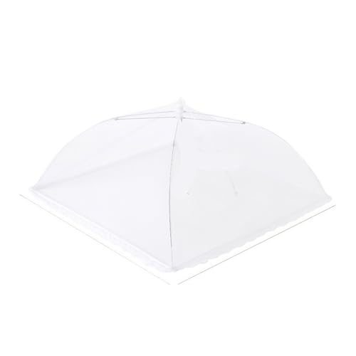 abdeckhauben für lebensmittel 1-4PC Lebensmittelabdeckungen Mesh Faltbares Küchenzelt Kuppelnetz Regenschirm Picknick Schützen Sie die Geschirrabdeckung Küchenzubehör(White-32x32cm,1PC) von FonHNDG
