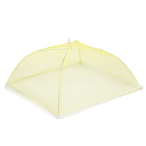 abdeckhauben für lebensmittel 1pc 6 Farben Mesh Regenschirm Küche Schützen Lebensmittel Dome Abdeckung Obst Gehäuse Gemüse Haube(Yellow) von FonHNDG