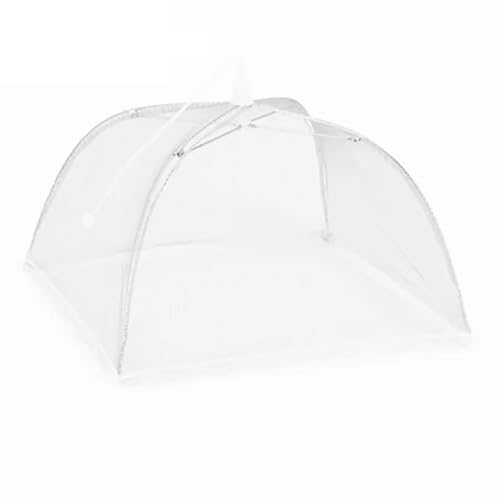 abdeckhauben für lebensmittel 1pc Haushalt Lebensmittel Regenschirm Abdeckung Picknick Grill Party Net Zelt for Küche Esstisch(White) von FonHNDG